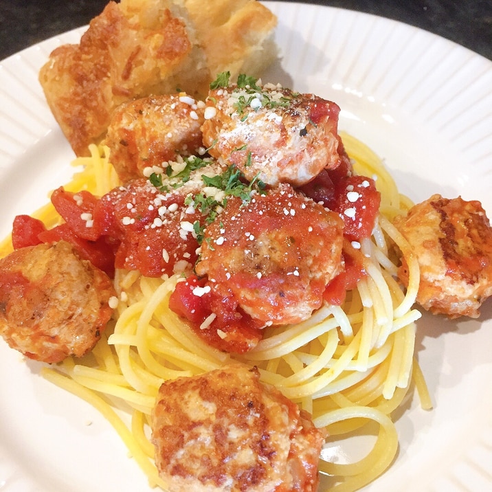 鶏ひき肉で作る ミートボールパスタ レシピ 作り方 By Honeybee 楽天レシピ 鶏ひき肉で作る ミートボールパスタ レシピ 作り方 By Honeybee 楽天レシピ